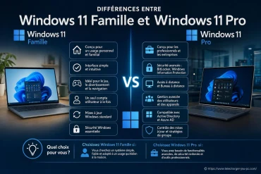 Différences entre Windows 11 Famille et Windows 11 Pro : laquelle choisir ?