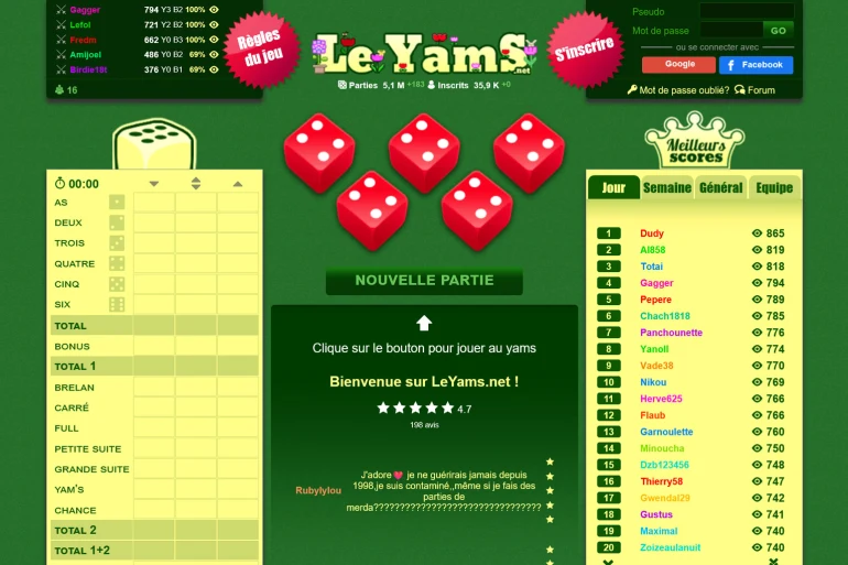 Yams en ligne